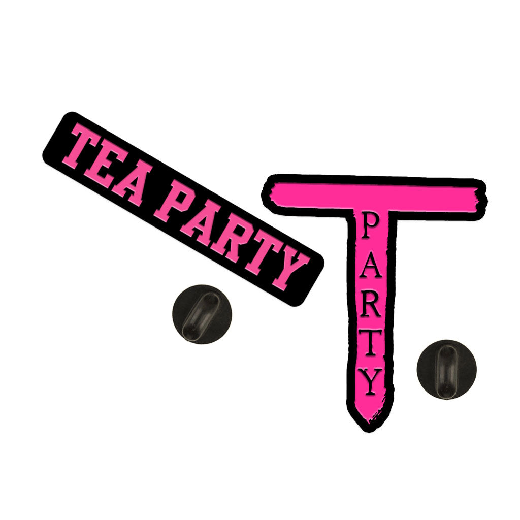 TEA PARTY ENAMEL PIN SET