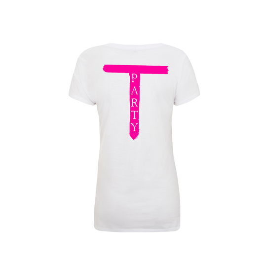 T Party' Ladies White T-Shirt